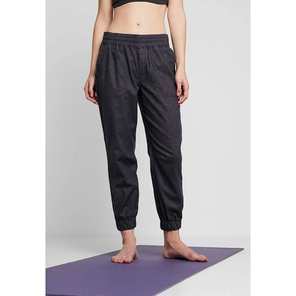 Prana Mantra Hemp Joggers Women’s S Gray Pull On Drawstring Casual Comfy Outdoor